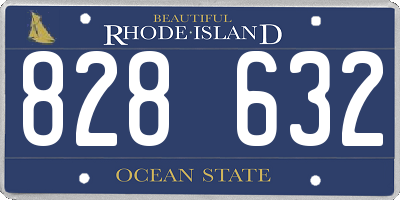 RI license plate 828632