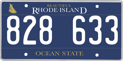 RI license plate 828633