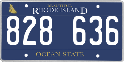 RI license plate 828636