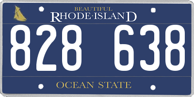 RI license plate 828638