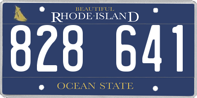 RI license plate 828641