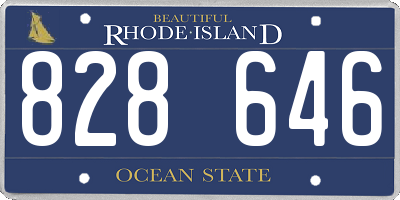 RI license plate 828646
