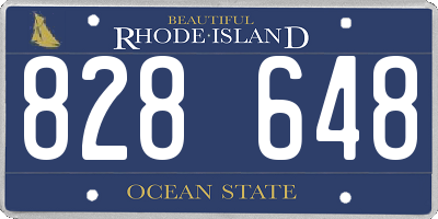 RI license plate 828648