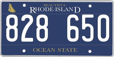 RI license plate 828650