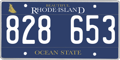 RI license plate 828653