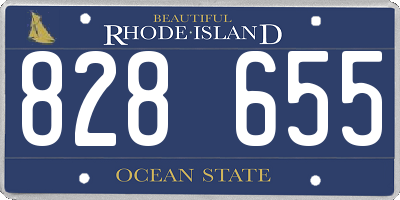 RI license plate 828655