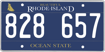 RI license plate 828657