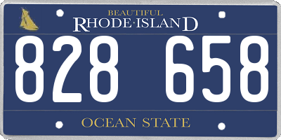 RI license plate 828658