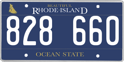 RI license plate 828660