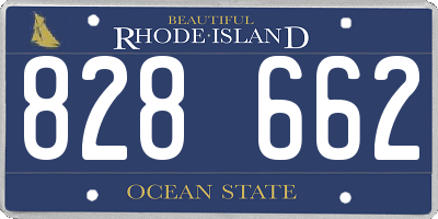 RI license plate 828662