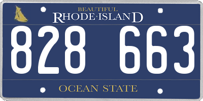 RI license plate 828663