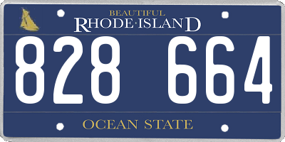 RI license plate 828664