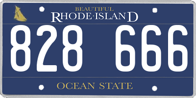 RI license plate 828666