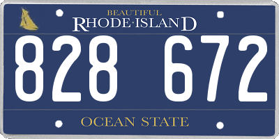 RI license plate 828672