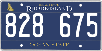 RI license plate 828675