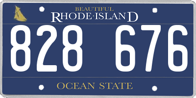 RI license plate 828676