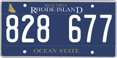 RI license plate 828677