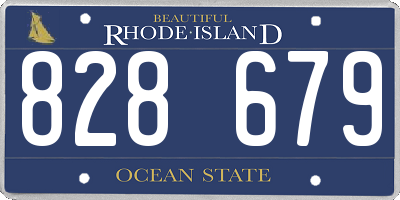 RI license plate 828679