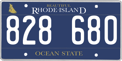RI license plate 828680