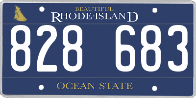 RI license plate 828683