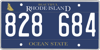 RI license plate 828684