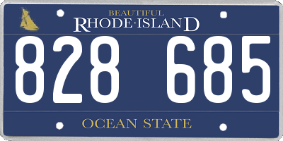 RI license plate 828685