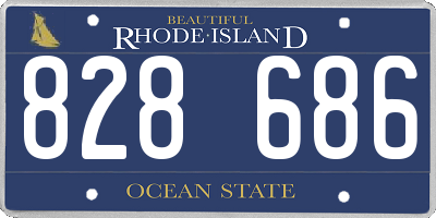 RI license plate 828686