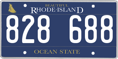 RI license plate 828688