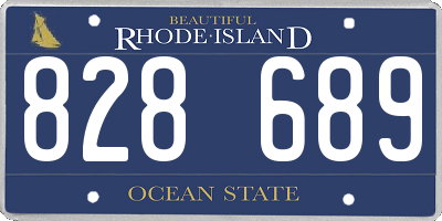 RI license plate 828689
