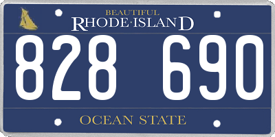RI license plate 828690