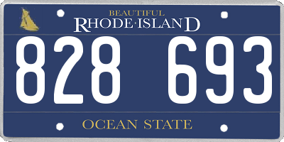 RI license plate 828693