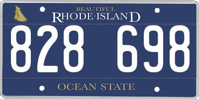 RI license plate 828698