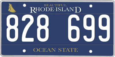 RI license plate 828699