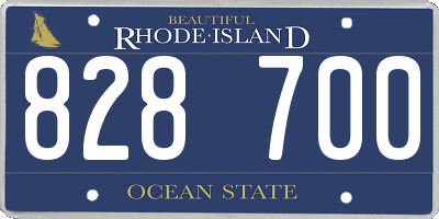 RI license plate 828700