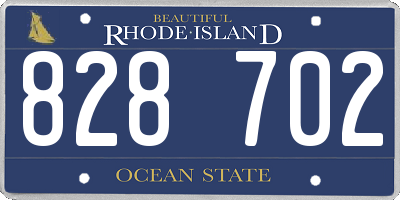 RI license plate 828702