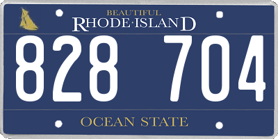 RI license plate 828704
