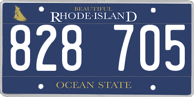 RI license plate 828705