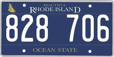RI license plate 828706