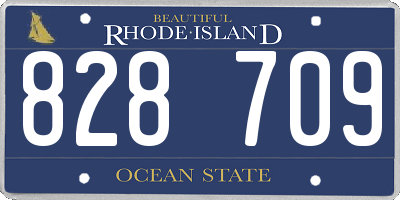 RI license plate 828709