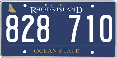 RI license plate 828710