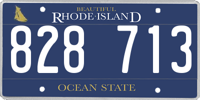 RI license plate 828713