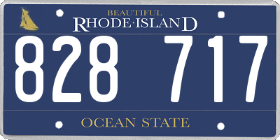 RI license plate 828717