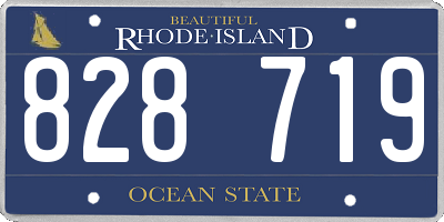 RI license plate 828719