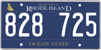 RI license plate 828725