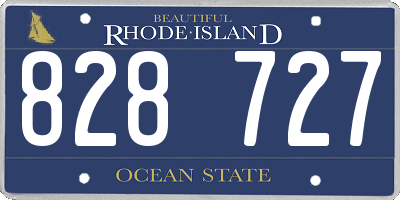 RI license plate 828727