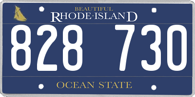 RI license plate 828730