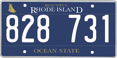 RI license plate 828731