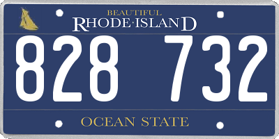 RI license plate 828732