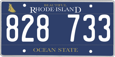 RI license plate 828733