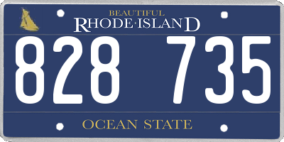 RI license plate 828735